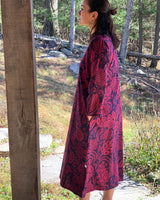 MONK DRESS - RASPBERRY/ NAVY